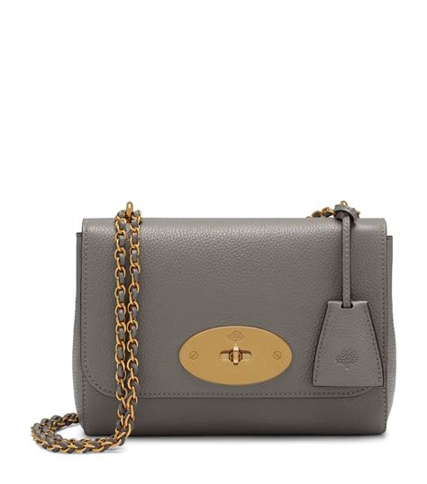 Lily leather mini bag Mulberry Grey in Leather .